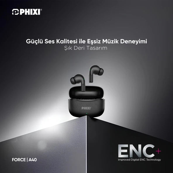 Phixi Basic A40 ENC USB-C Hızlı Şarj Destekli Bluetooth Kulaklık - 2