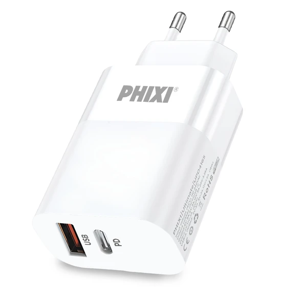 PHİXİ ULTİMATE UPD4165 65W PD ÇİFT ÇIKIŞLI HIZLI ŞARJ ADAPTÖR - 2