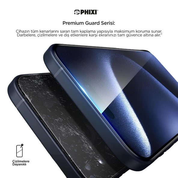 Phixi Premium Guard Hayalet Cam Ekran Koruyucu – iPhone 13 Uyumlu | Antistatik, Su Tutmaz, Tam Kaplama - 6