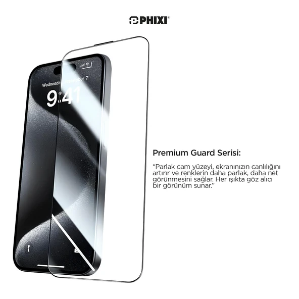 Phixi Premium Guard Parlak Cam Ekran Koruyucu – iPhone 11 Pro Uyumlu | Antistatik, Su Tutmaz, Tam Kaplama - 3