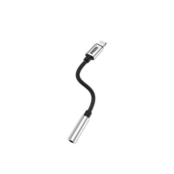 Phixi Basic CA110 Metal Başlıklı Örgü Kablo Lightning to 3.5mm Jack Çevirici