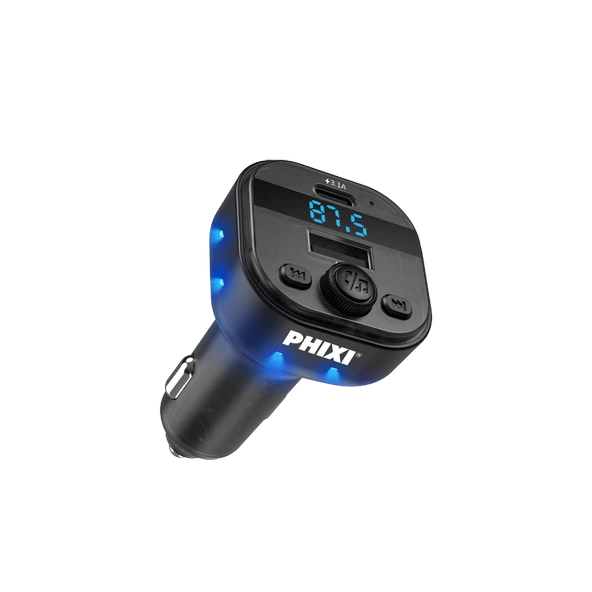Phixi FM15 Araç FM Transmitter – Bluetooth 5.3 + PD & USB-A Hızlı Şarj ürün görseli 1