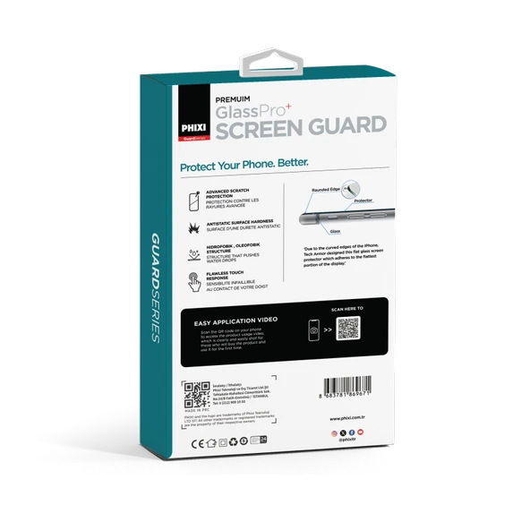 Phixi Hayalet Gorilla Guard iPhone 11 Pro Max Kırılmaz Cam – HD Temperli, Tekrar Yapışabilir, Suyla Temizlenebilir, Anti-Statik, Süper Kavisli Ekran Koruyucu - 7