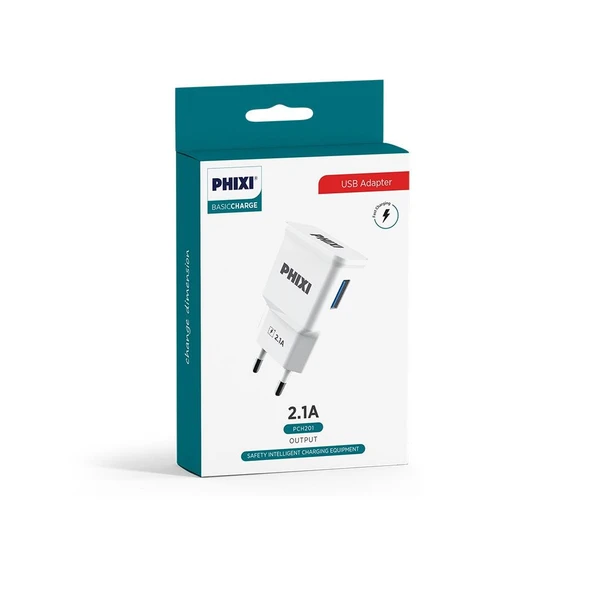 Phixi PCH201 Basic 2.1A Şarj Adaptörü - 3