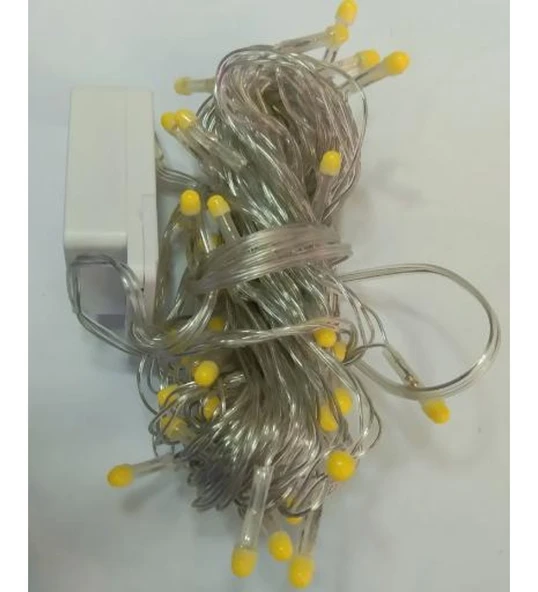 10m 100 Led Damla Uçlu Led Işık BEYAZ IŞIK Şeffaf Kablo ürün görseli