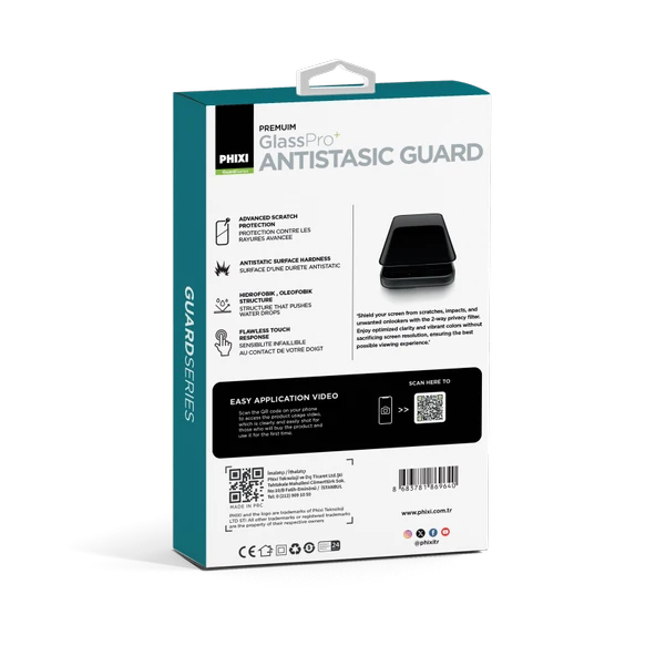 Phixi Premium Guard Hayalet Cam Ekran Koruyucu – Samsung S24 Ultra Uyumlu | Antistatik, Su Tutmaz, Tam Kaplama - 9
