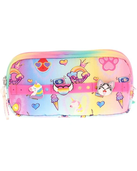 Kaukko Kids 3 Bölmeli Kalem Çantası Fancy Rainbow L8244 ürün görseli