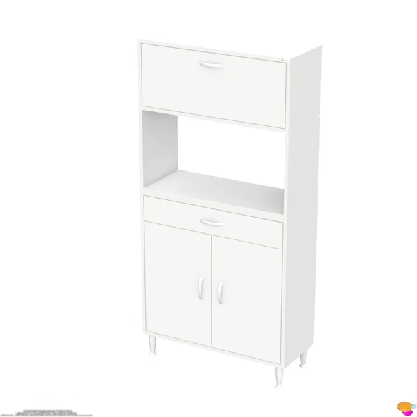 Modilayn VİO (80x163,4x32.5 cm) Çek, Kapaklı, Ekmeklikli. Mini/Midi Mikrodalga Mutfak Dolabı - Resim 9