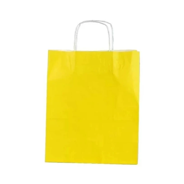 Sarı Kraft Çanta Büyük Boy 31x12x41 cm 25 Adet - Resim 2