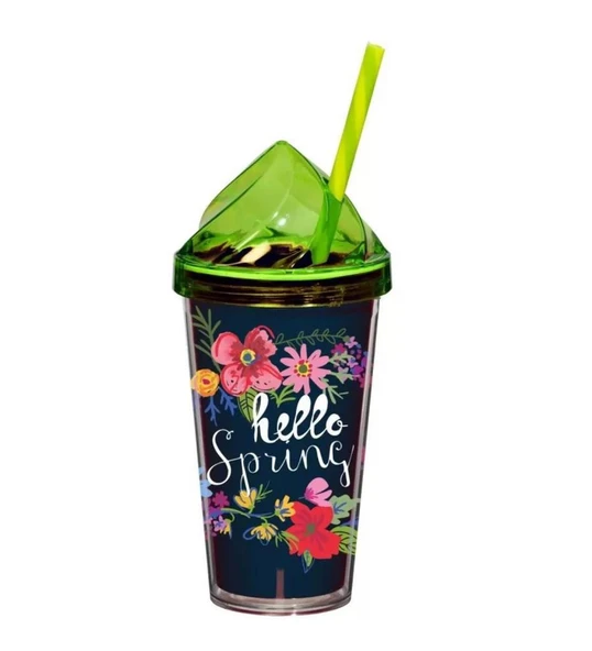 Herevin Desenli Çift Kat Pipetli Brdk-Hello Spring 540 CC 161349-003