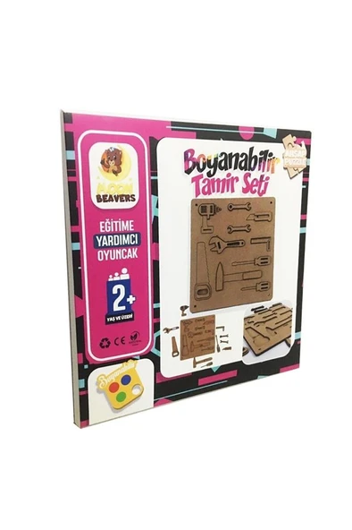 Moon Beavers Boyanabilir Tamir Seti Ahşap Eğitici Oyun - 2