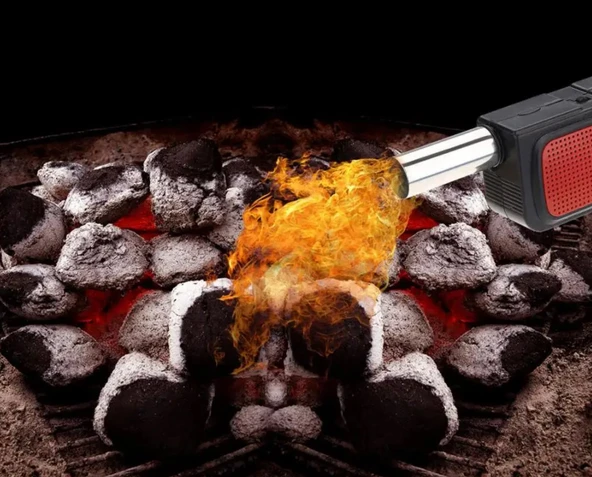 Barbekü Hava Fanı, Pilli Mangal Vantilatörü ve Taşınabilir Elektrikli Barbekü Fanı, Hava Üfleyici, Elektrikli Barbekü Fanı, Dış Mekan, Kamp, Yemek Pişirme, Piknik Için - 2