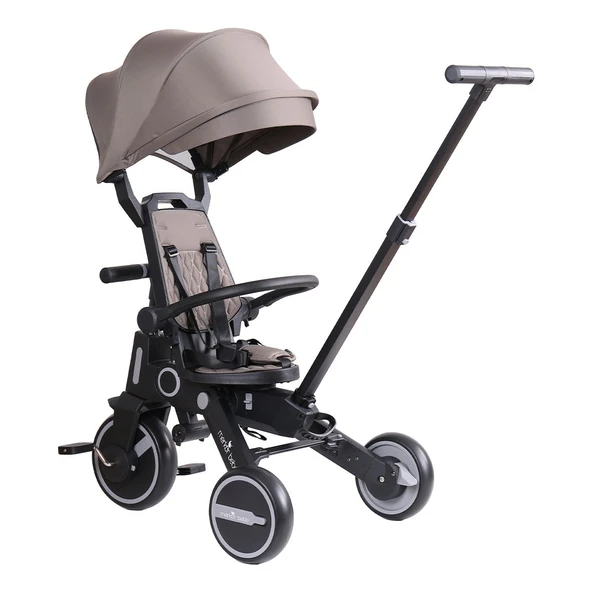 7in1 Falky Katlanabilir Çift Yönlü Üç Tekerlekli Bebek ve Çocuk Bisikleti Yeşil - 2