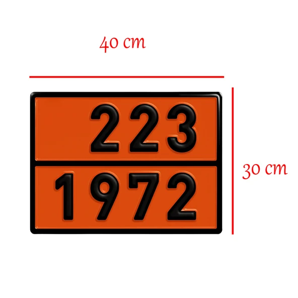 Metal 40x30 cm Levha (1 Çift) 223-1972 Metan Soğutulmuş Sıvı LNG Doğal Gaz Tehlikeli Madde Uyarısı - Resim 2