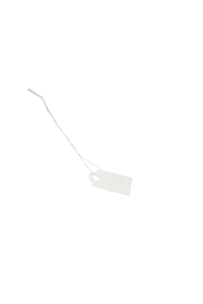 Küçük Boy Beyaz Renk 2 /1 cm 80 adet Karton İpli Fiyat Etiketi - Resim 4