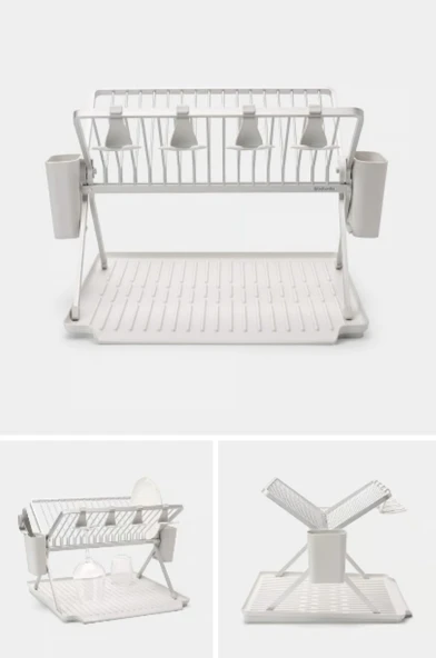 Brabantia Açık Gri Katlanabilir Büyük Bulaşıklık - Resim 2