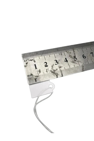Küçük Boy Beyaz Renk 2 /1 cm 80 adet Karton İpli Fiyat Etiketi - Resim 3