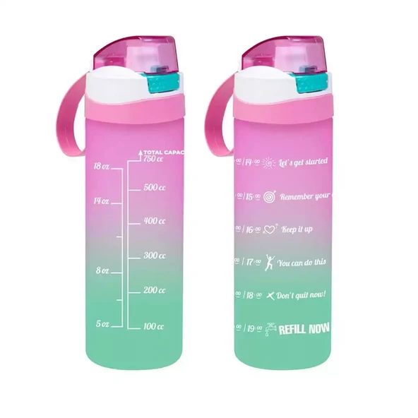 Herevin Matara Çift Renk Boyalı Ölçü Baskılı Pembe 750 CC 161506-161