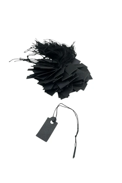 Küçük Boy Siyah Renk 2 /1 cm 80 adet Karton İpli Fiyat Etiketi ürün görseli