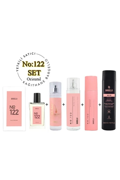 122 Kadın Parfüm Set ( Parfüm - Saç Parfümü - Bodymist - Deodorant - Duş Jeli ) - Mnms122setduş2 ürün görseli
