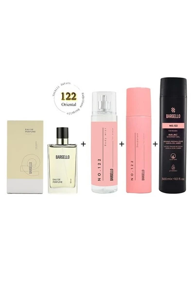 122 Kadın Parfüm Set ( Parfüm - Bodymist - Deodorant - Duş Jeli ) - Mnms122setduş - 3