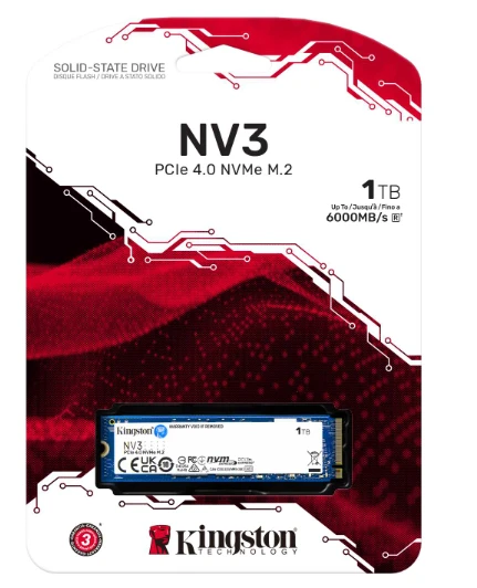1TB KINGSTON NV3 SNV3S/1000G 6000/4000MB/S M.2 NVMe PCIe 4.0 - 5