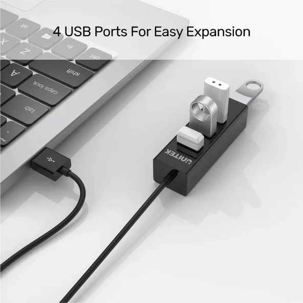 UNITEK TYPE-A TO 4 PORT USB HUB 80CM KABLO(Y-2140) - 2