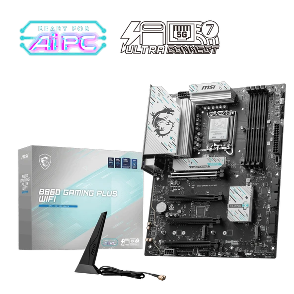 MSI MB B860 GAMING PLUS WIFI SOKET 1851 DDR5 8600MHZ(OC) 3xM.2 1x TB4 HDMI DISPLAY 5G LAN WIFI 7 ATX