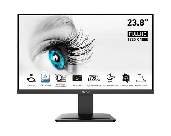 23.8 MSI PRO MP2412 FHD 1MS 100HZ FLAT VA