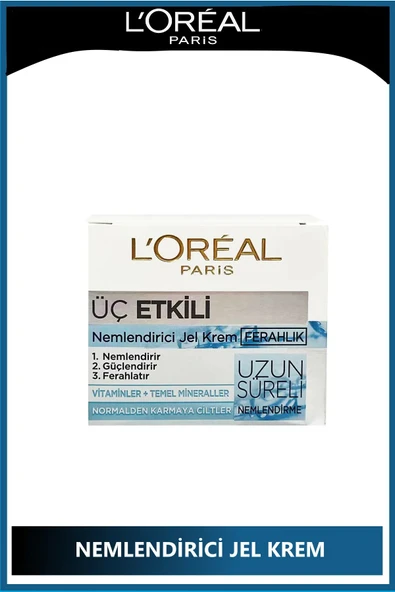 L'Oreal Paris 3 Etkili Nemlendirici Jel Krem 50 ml ürün görseli