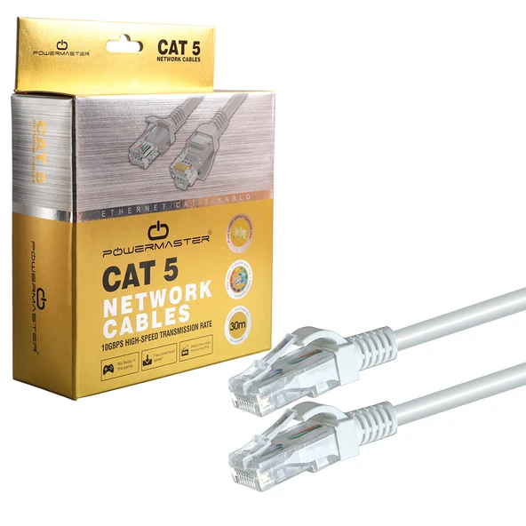 PowerMaster Cat5 30 Metre RJ45 Patch İnternet Kablosu ürün görseli