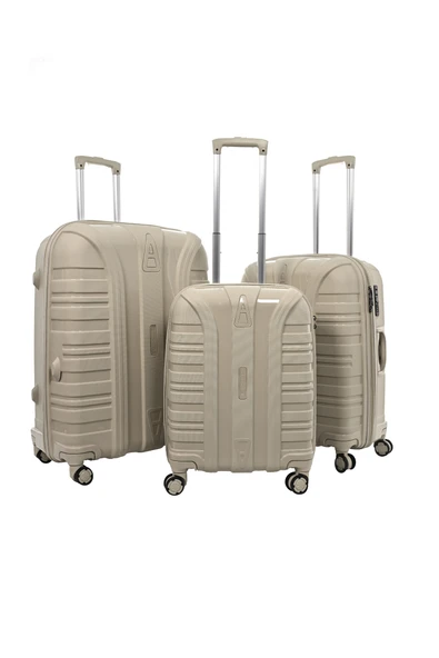 SKYBLUE 7001 POLİPROPİLEN KIRILMAZ 3' LÜ SET VALİZ - 6