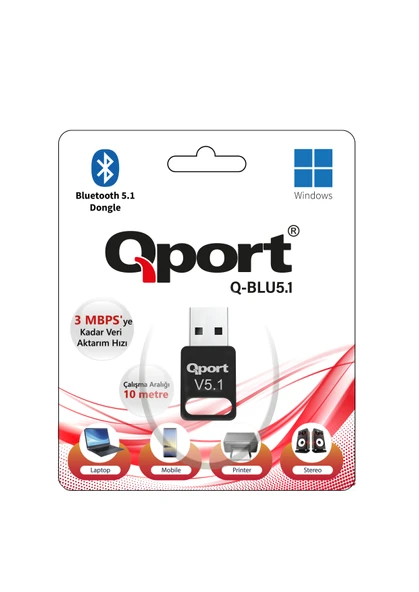 QPORT Q-BLU5.1 BLUETOOTH V5.1 USB ADAPTOR - 2