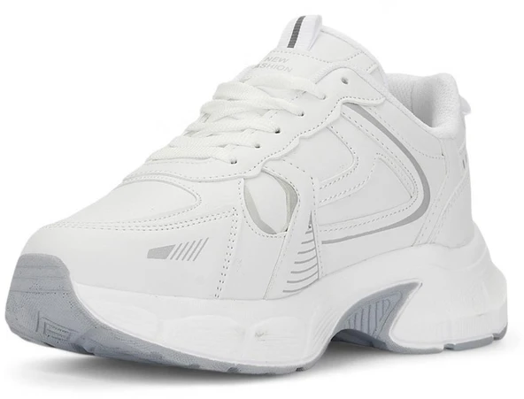 Kocamanlar 7450-Cilt Kalın Taban Sneaker Unisex Spor Ayakkabı - Resim 3