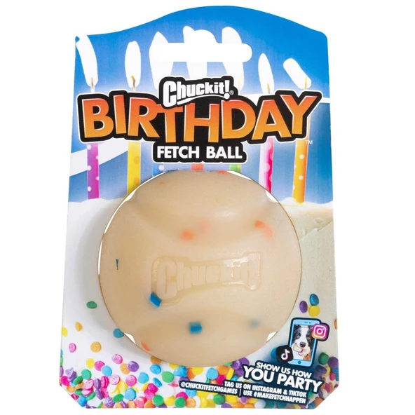 Chuckit! Birthday Fetch Ball Doğum Günü Temalı Köpek Oyun Topu Orta Boy 6,5 Cm - Resim 2
