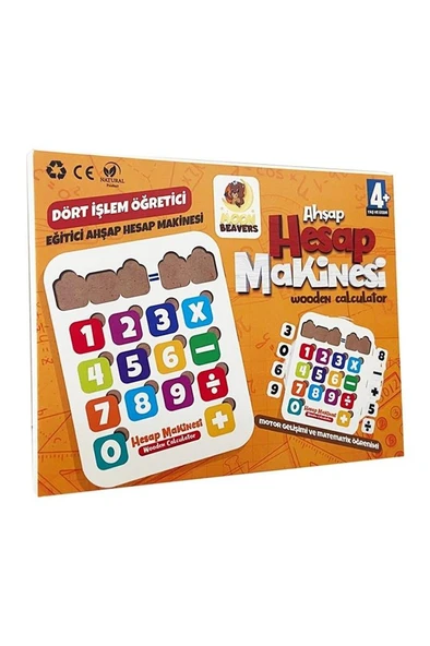 Moon Beavers Hesap Makinesi Ahşap Eğitici Oyun - 2