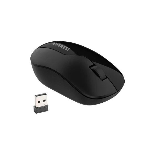 Everest SMW-973 USB Siyah 2.4ghz 1200DPI Kablosuz Optik Mouse 5 Metre Menzilli ürün görseli 1