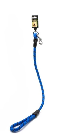 Doglife Reflektörlü Kısa Halat Gezdirme Kayışı MAVİ 18 mm x 90 cm - 1