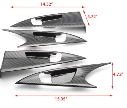 Honda Civic FC5 2016-2021 UYUMLU İç Kapı Kolu Çerçevesi Karbon Kalın Üründür - Resim 6