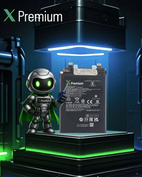 Xpremium Xiaomi Redmi 13 Pro Plus 5G (BM5U) Batarya – 5000 mAh Süper Yüksek Kapasiteli Güçlendirilmiş Pil - 2