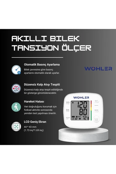 Wohler STB-1 Bilekten Dijital Tansiyon Aleti - 4