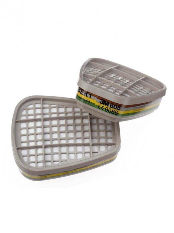 3M 6059 ABEK1 Org.-İnorg. Asit-Amon. Gaz Buhar Filtresi PAKET İÇİ 8 ADET