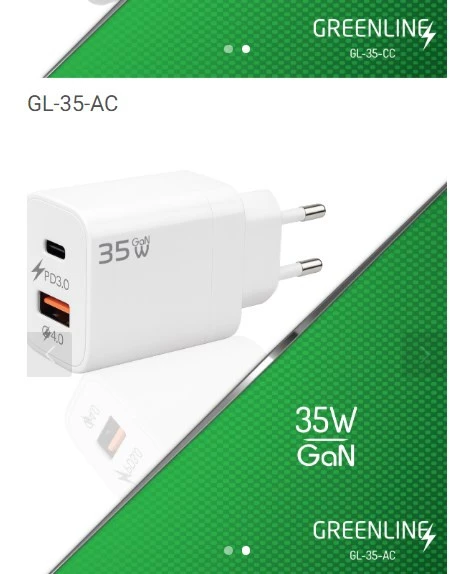 Redline Gl-35w-Ac Whıte Charge Şarj Başlığı Usb + Type-C,  Kablosuz Dur ürün görseli