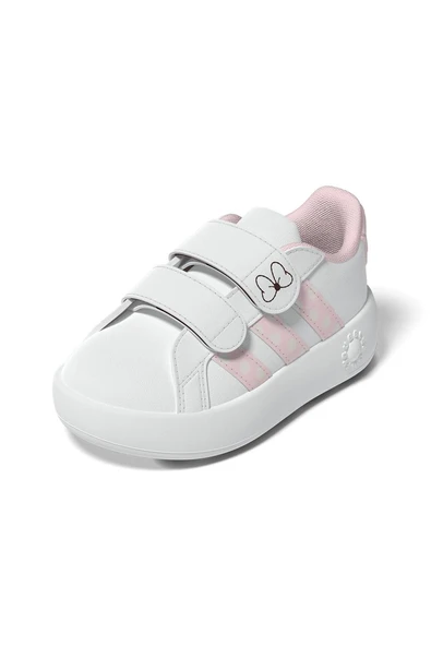 adidas Bebek  Beyaz  Yürüyüş Ayakkabısı GRAND COURT MINNIE CF I JR8130 - Resim 12