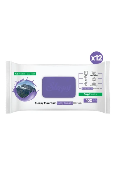 Sleepy Mountain Dağ Esintisi 12x100 (1200 Yaprak) Yüzey Temizlik Havlusu - Resim 3