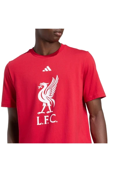 adidas Erkek  Kırmızı  T-shirt LFC DNA GR TEE JW7894 - Resim 6