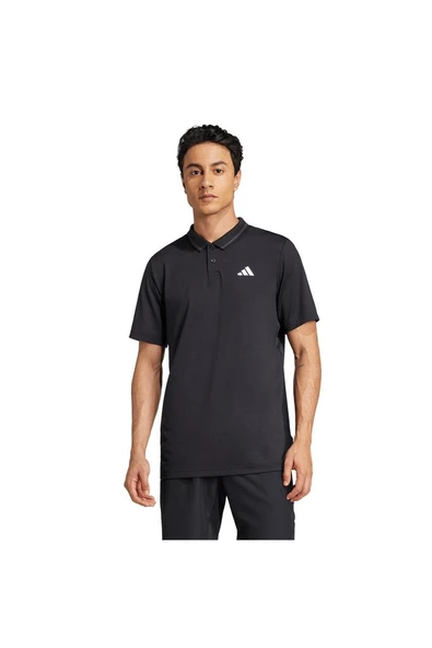 adidas Erkek  Siyah  Polo T-shirt CLUB PIQUE POLO JF8424 - Resim 2