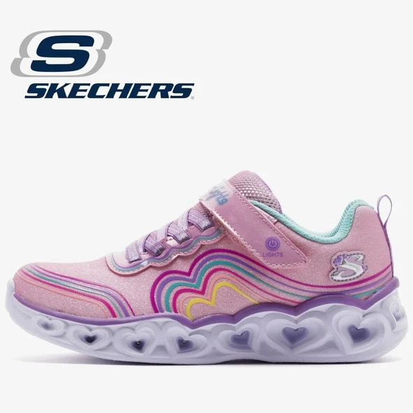 Skechers S-lights Heart Lights Retro Hearts 302689L Işıklı Ortopedik Çocuk Spor Ayakkabı ürün görseli