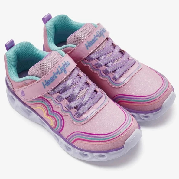Skechers S-lights Heart Lights Retro Hearts 302689L Işıklı Ortopedik Çocuk Spor Ayakkabı - Resim 8