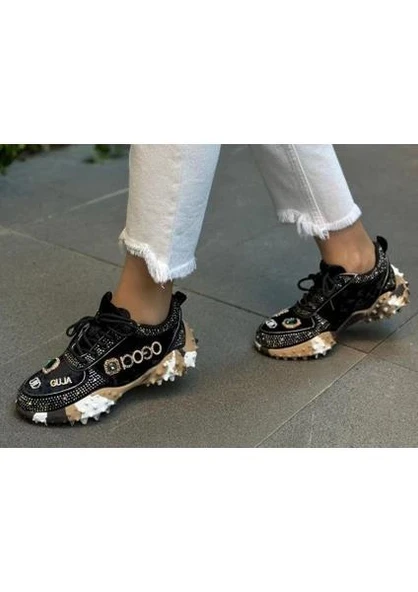 GUJA 25Y338-9 TAŞ DETAYLI FASHİON KADIN SNEAKERSPOR AYAKKABI - Resim 9
